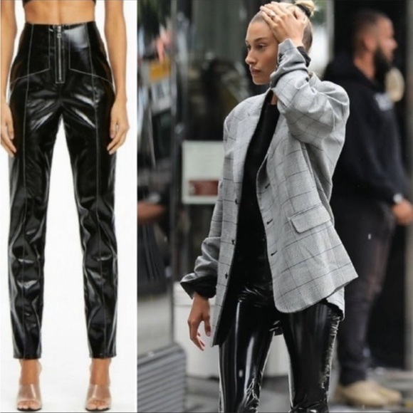 I.AM.GIA Pants - High-Waisted Black Faux Leather Pants